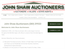 Tablet Screenshot of johnshawauctioneers.com